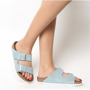 Arizona light blue Birkenstock sandals